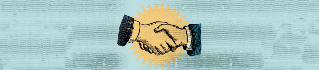 Illustration of a handshake