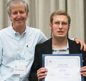 L to R: David Berger, Berger family representative, with winner Ryan Melham