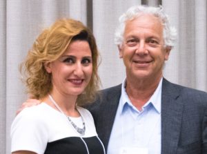 L to R: Winner Talar Karageozian with Bill Skolnik, son of Betty and Bill Skolnik